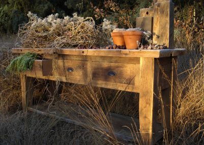 Natuurlijke oud eiken sidetable