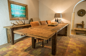 Oud eiken tafel uitschuifbaar